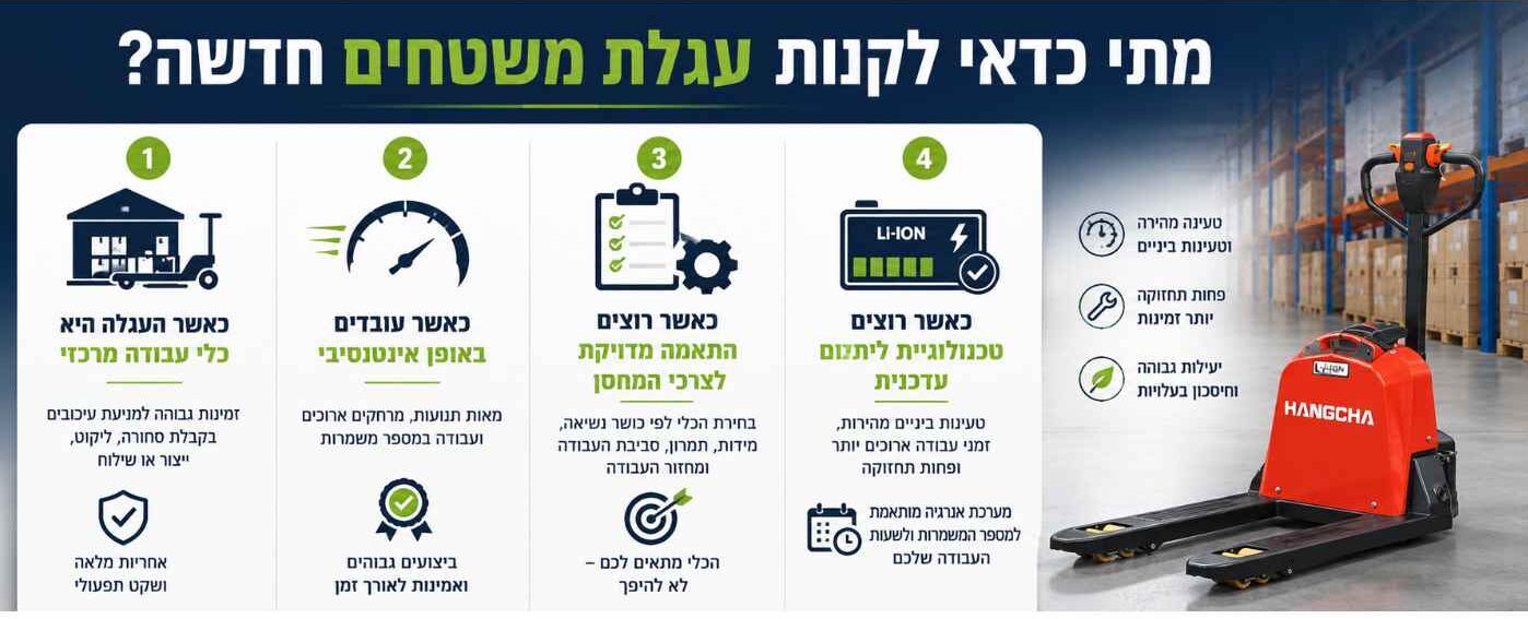 מתי כדאי לקנות עגלת משטחים חדשה